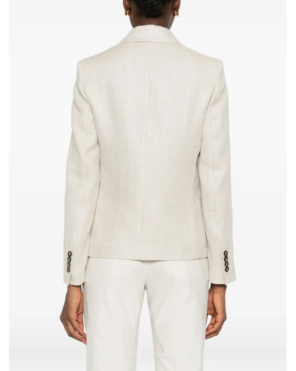 Brunello Cucinelli White Neutrals Jackets