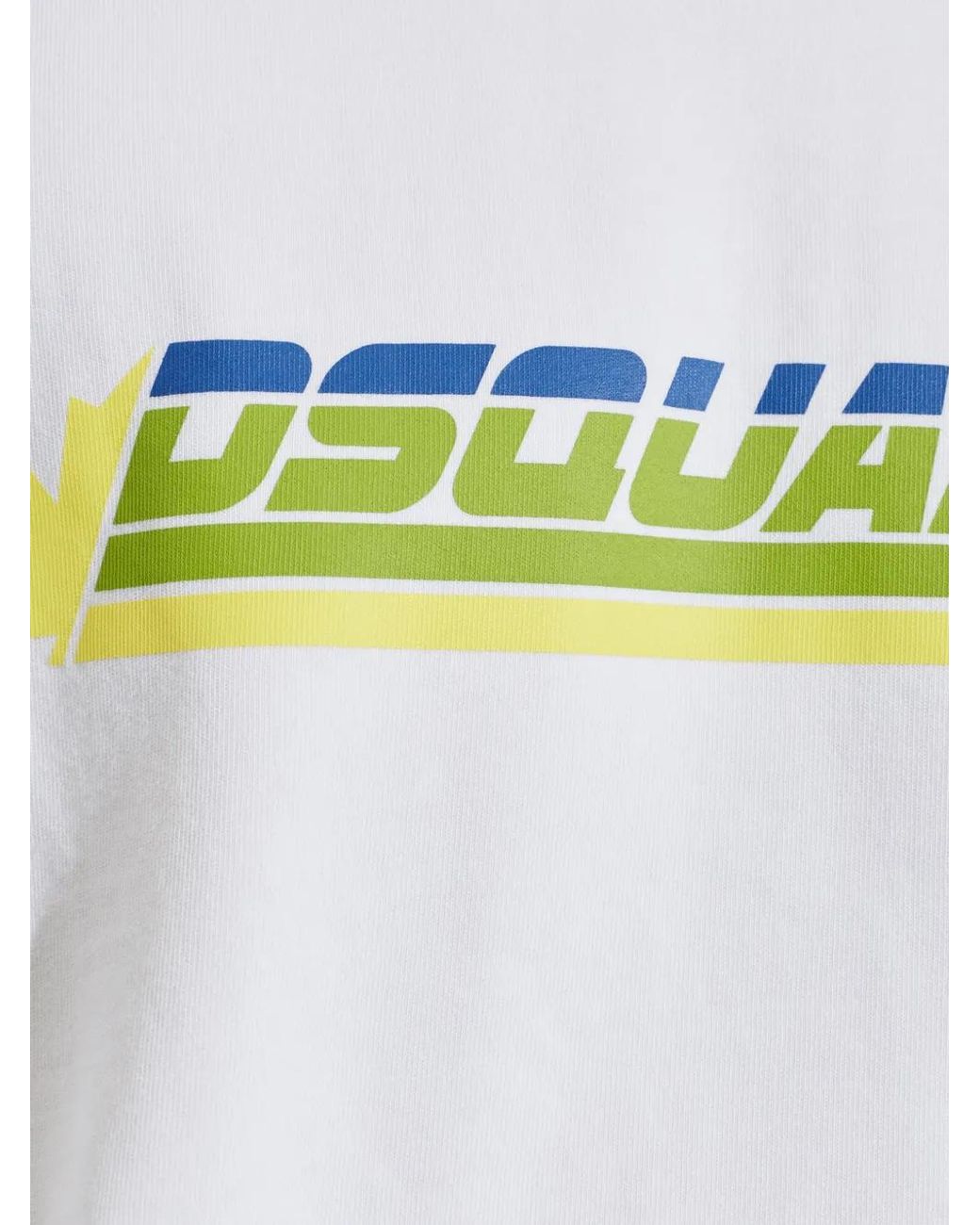 DSquared² White Logo-Print Cotton T-Shirt for men