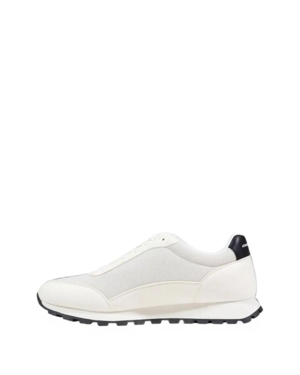 ARMANI EXCHANGE White Logo-Patch Sneakers for men