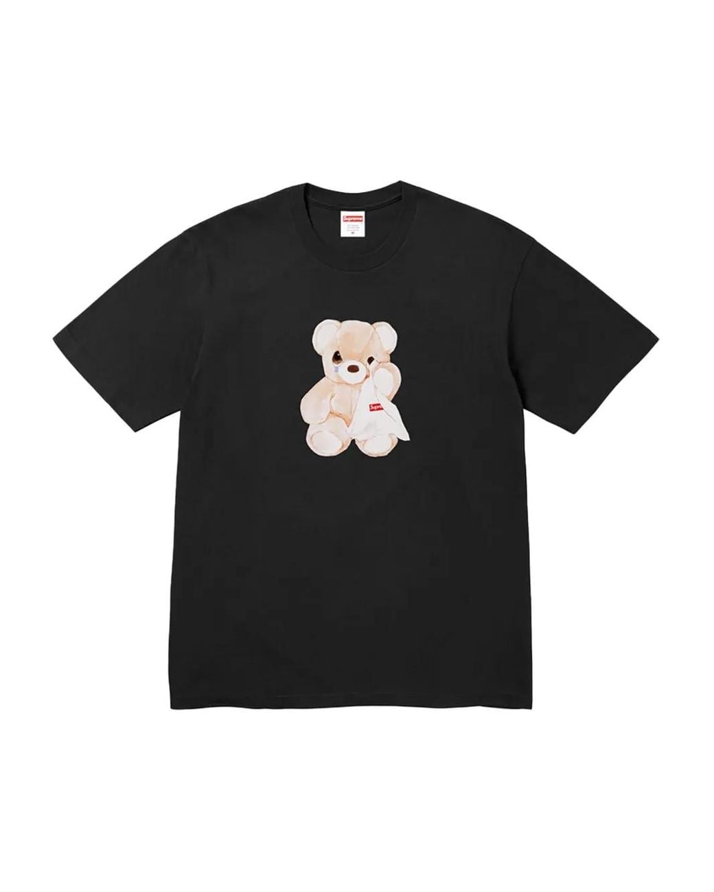 Supreme Black Bear-Print T-Shirt for men