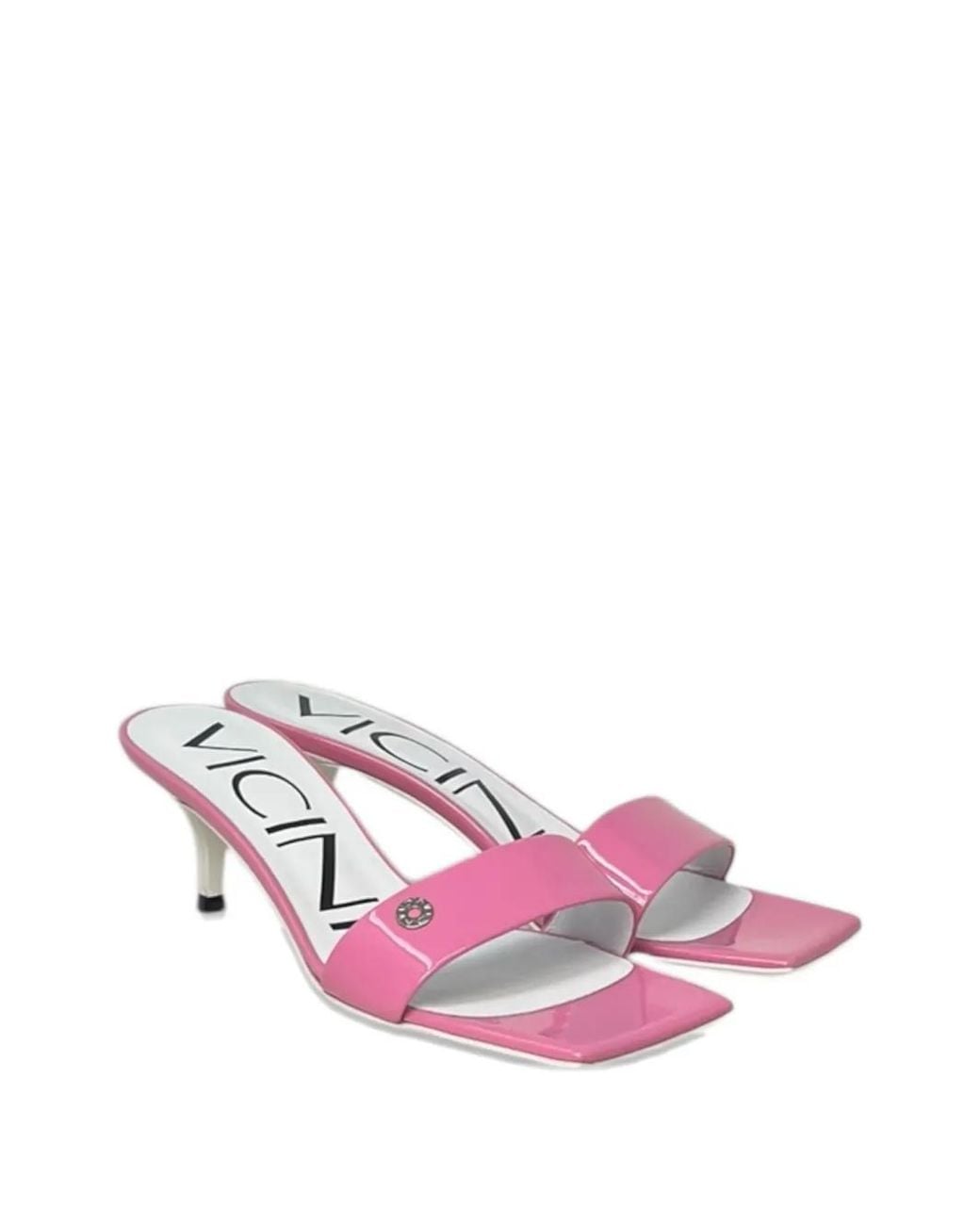 Vicini Pink Square-Toe Sandals