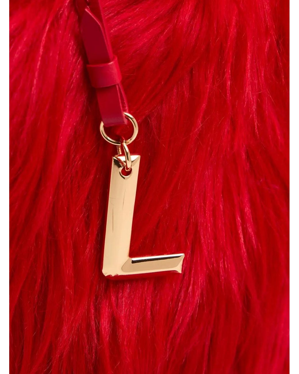 Lancel Red Sac Seau Premier Flirt Format Moyen En Fourrure