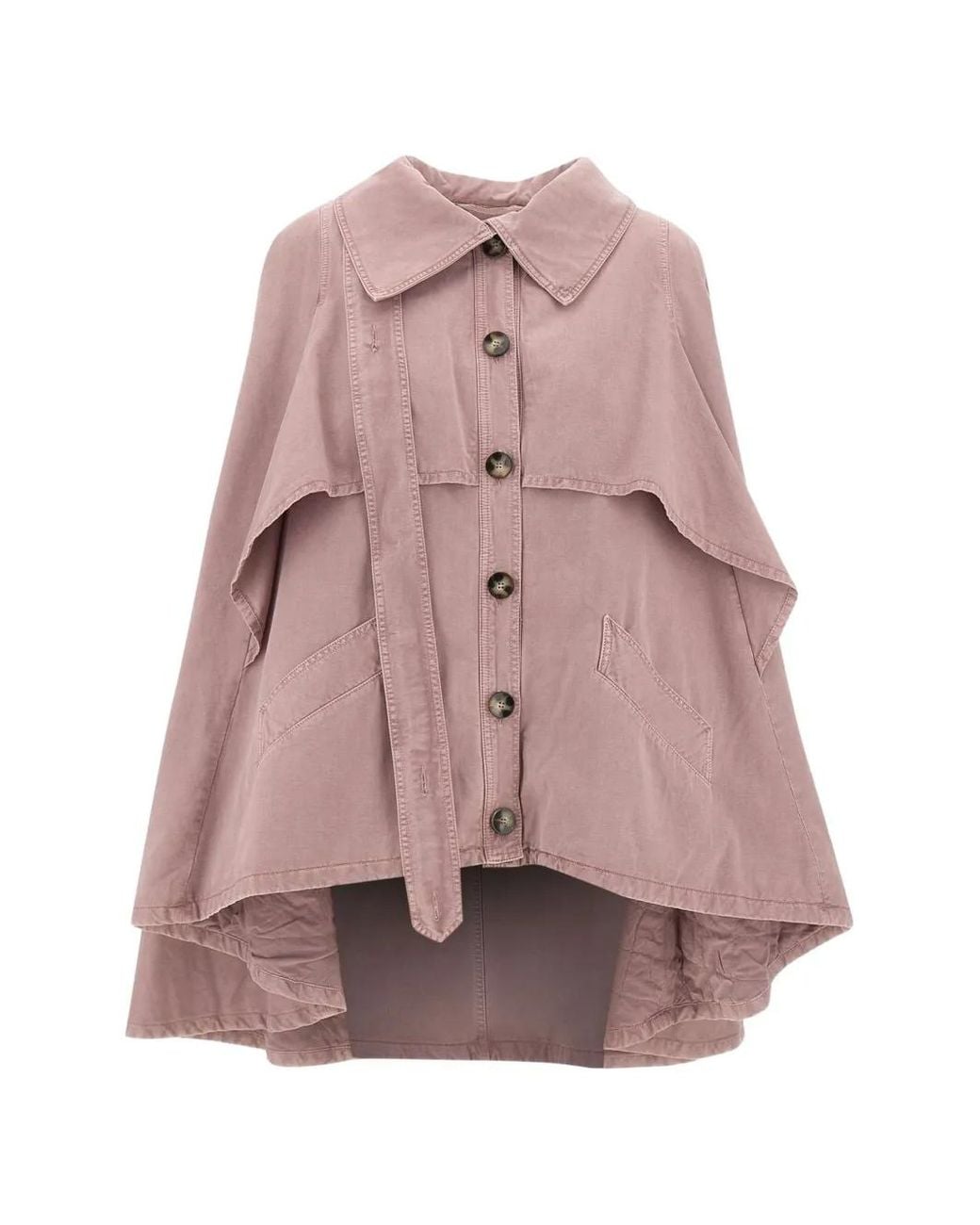 Blumarine Layered Asymmetric Cape in Pink | Lyst