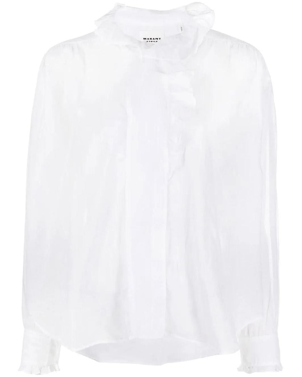 Isabel Marant White Pamias Ruffled Blouse