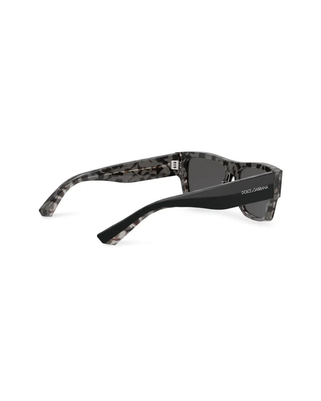 Dolce & Gabbana Black Lusso Sartoriale Rectangle-Frame Sunglasses for men