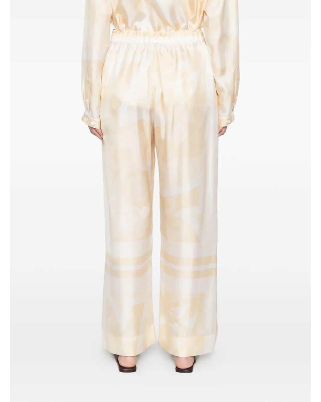 Carven White Patterned Trousers
