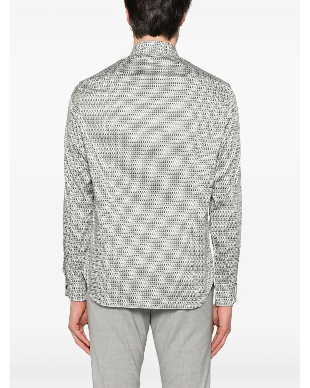 Emporio Armani Gray Cotton Shirt for men