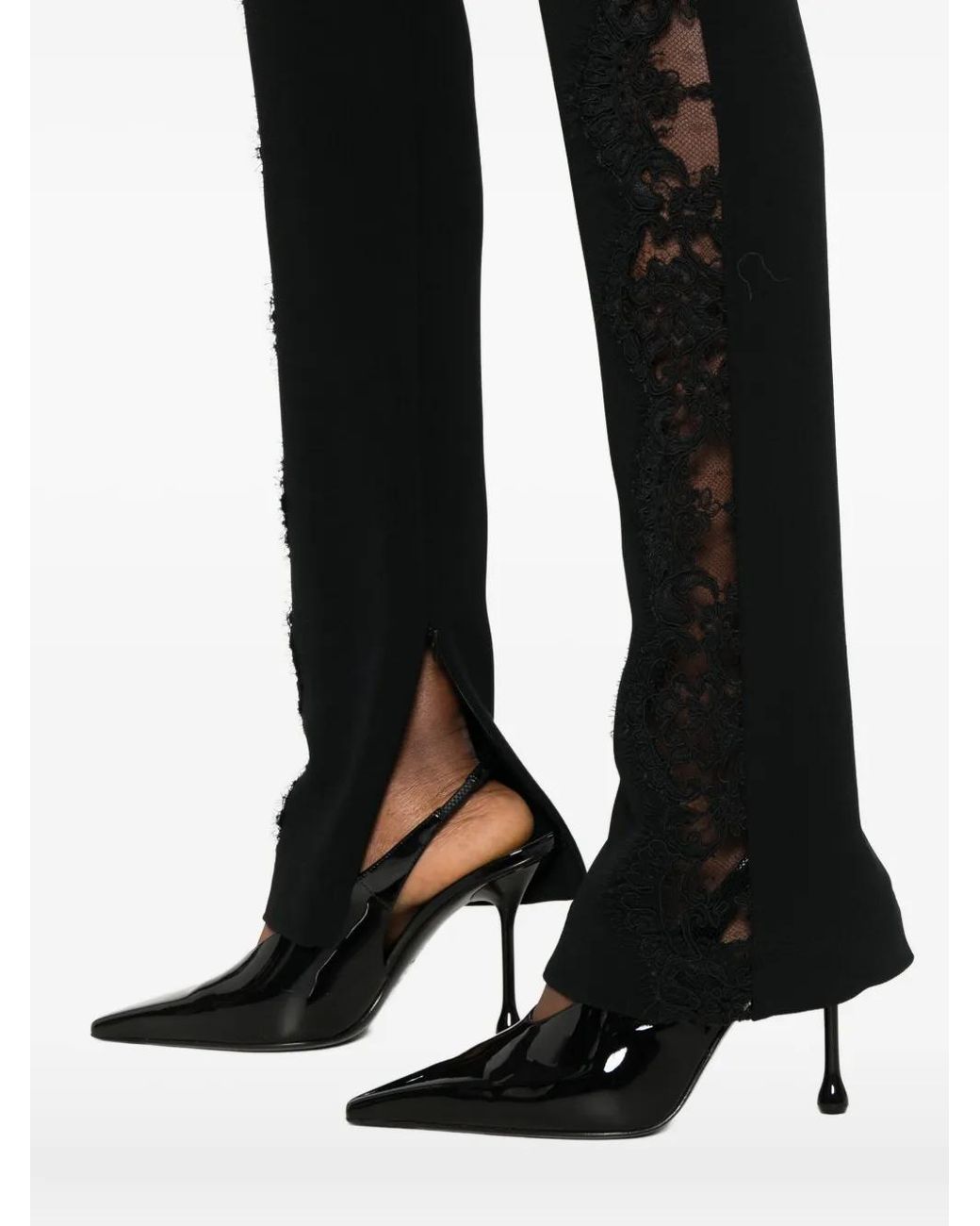Stella McCartney Black Lace-Detail Leggings