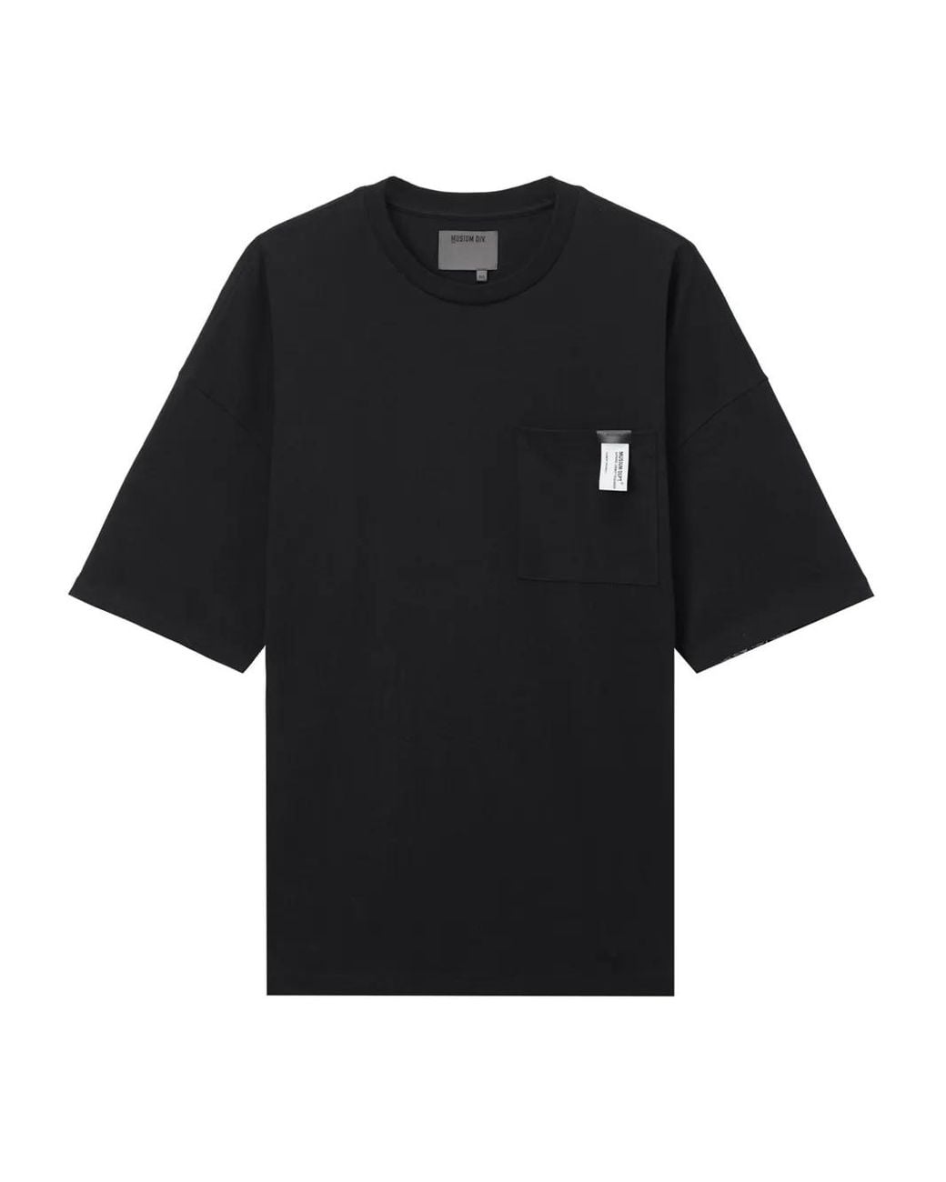 Musium Div. Black Pocket-Detail Oversized T-Shirt for men