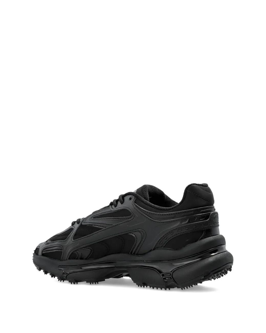Lacoste Black L003 2K24 Textured Lace-Up Sneakers for men