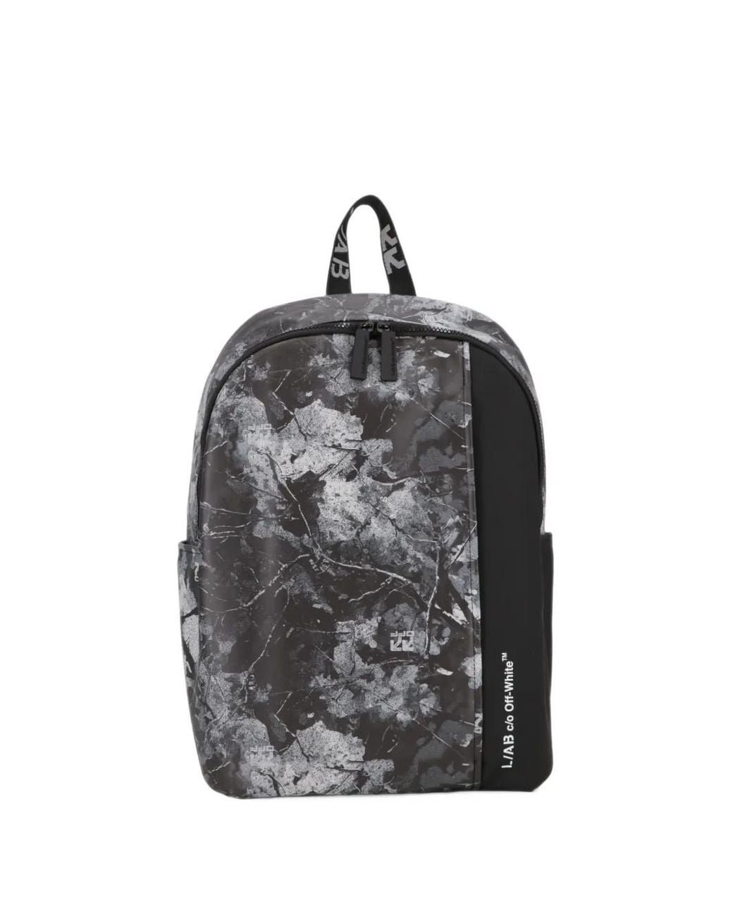 LuxeSupply Black Port Marble-Print Backpack