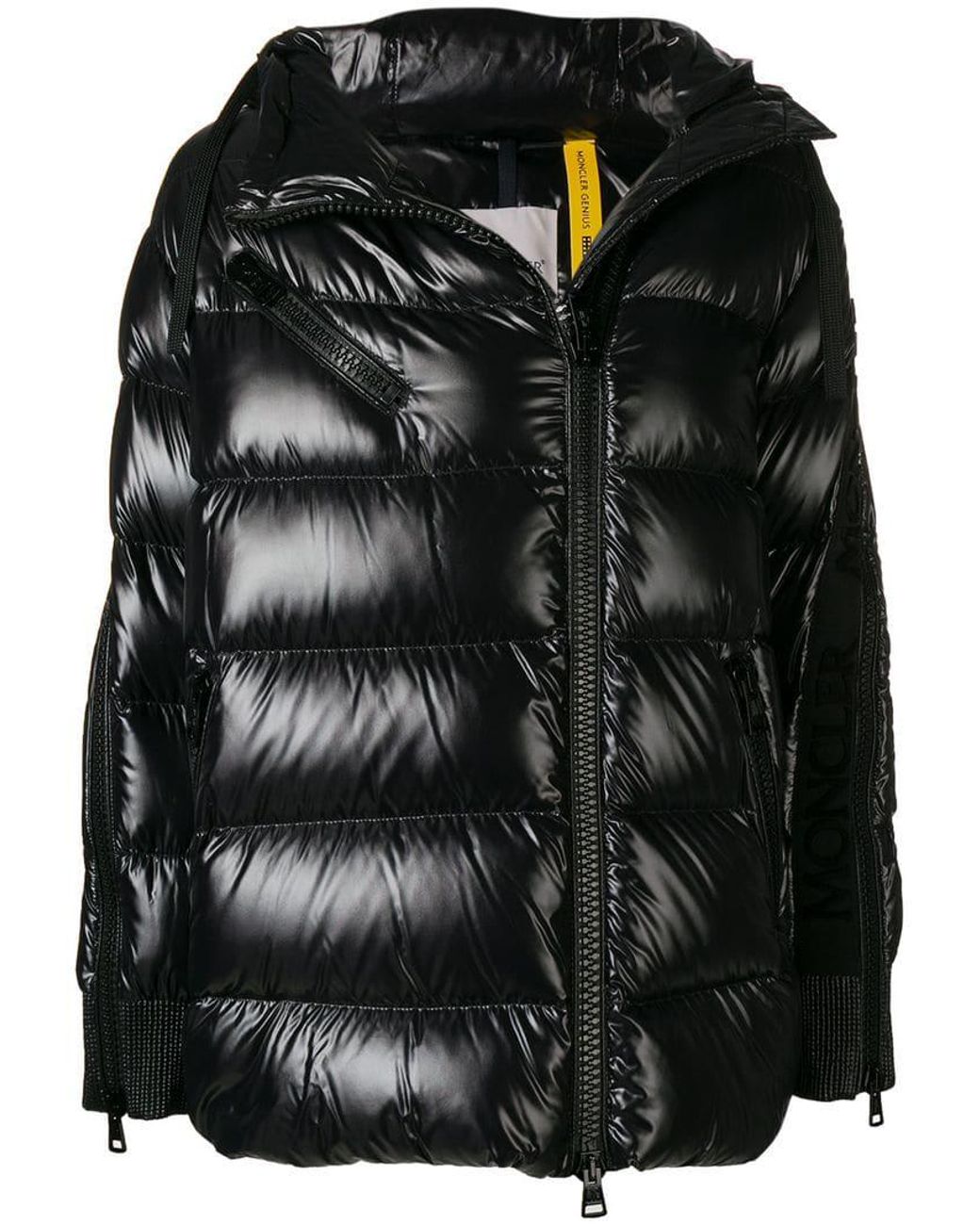 Moncler Liriope Shiny Puffer Jacket in Black | Lyst