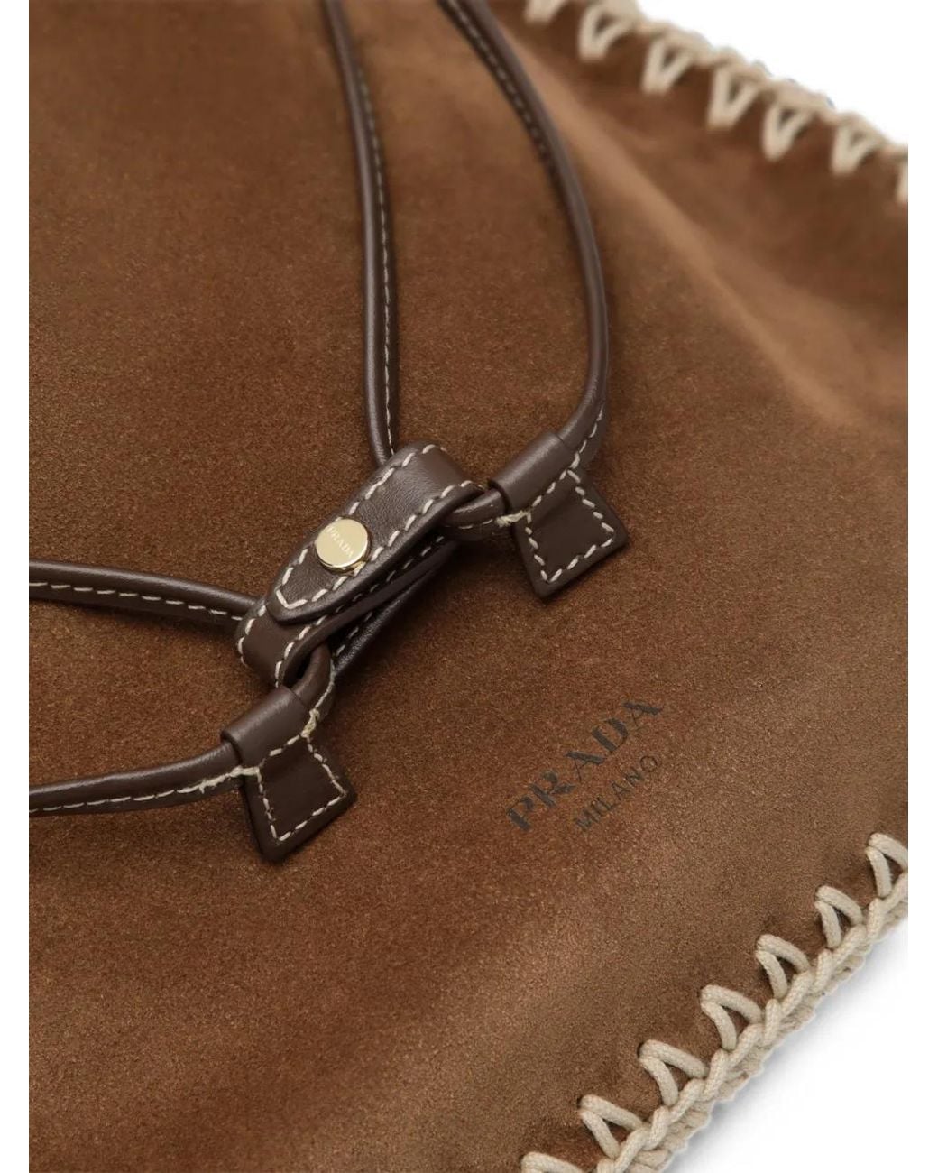 Borsa A Secchiello Wish di Prada in Brown