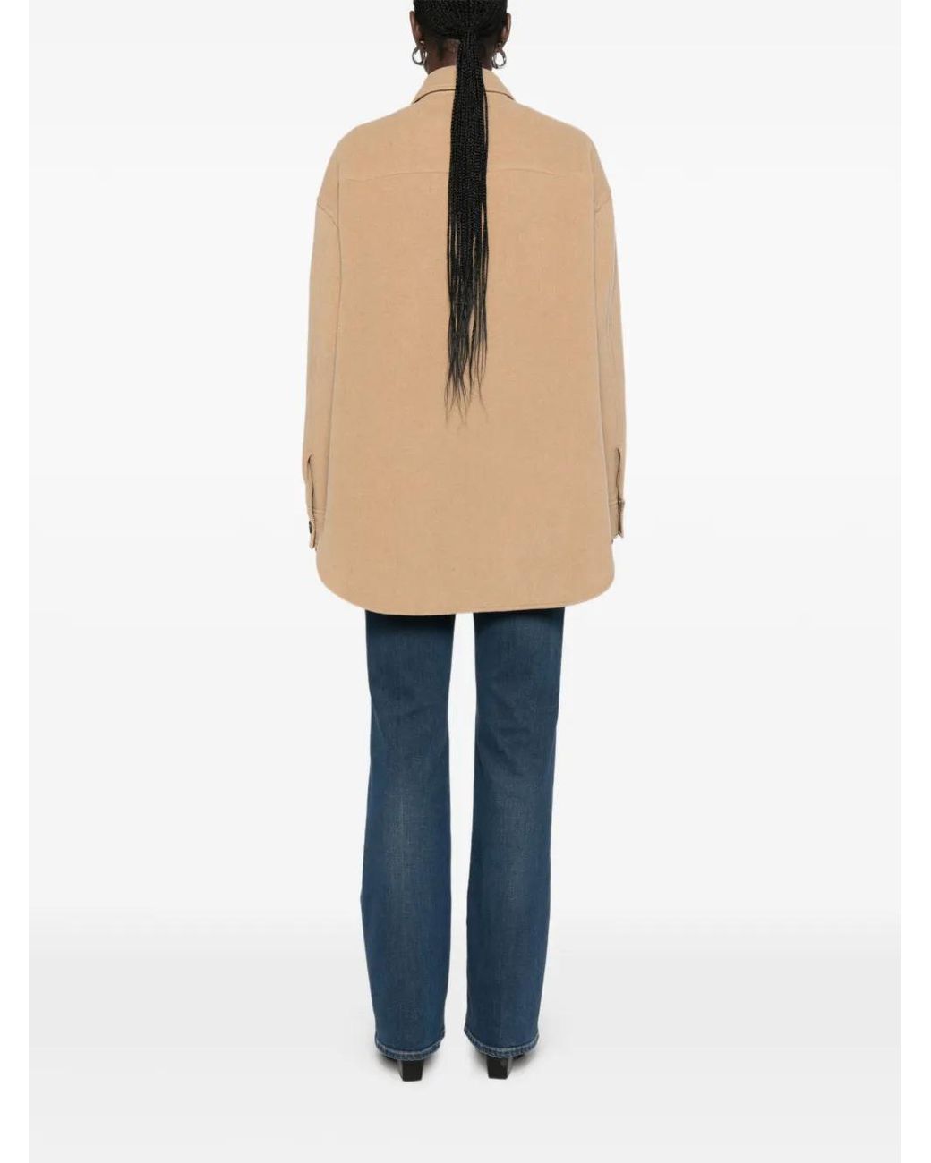 Closed Natural Button-Up Shirt Jacket