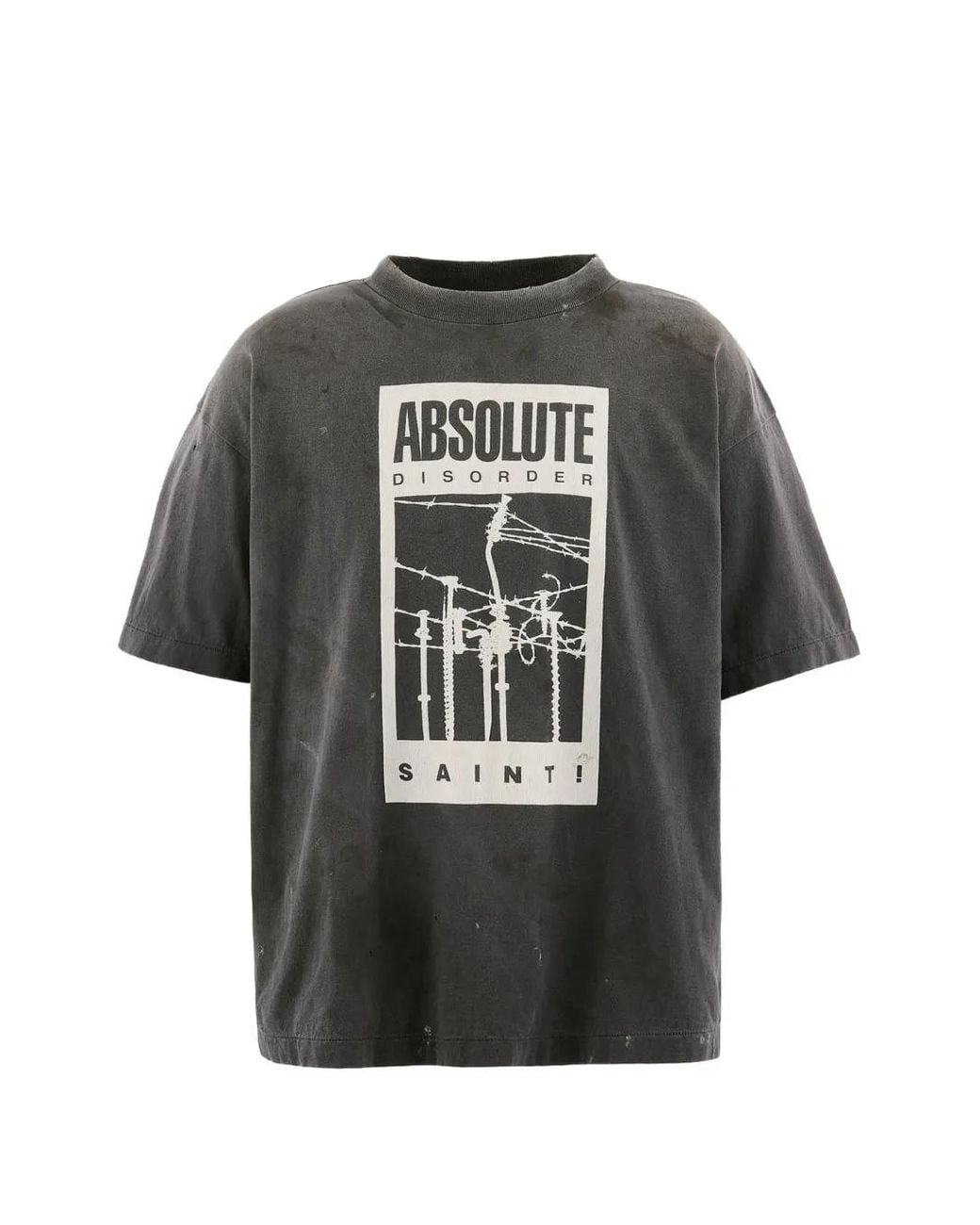 SAINT Mxxxxxx Black X Kosuke Kawamura Graphic-Print T-Shirt for men
