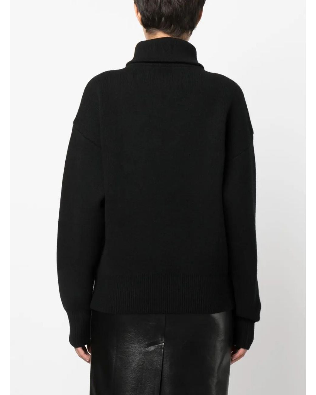 Coperni Black Logo Patch Half-Zip Jumper