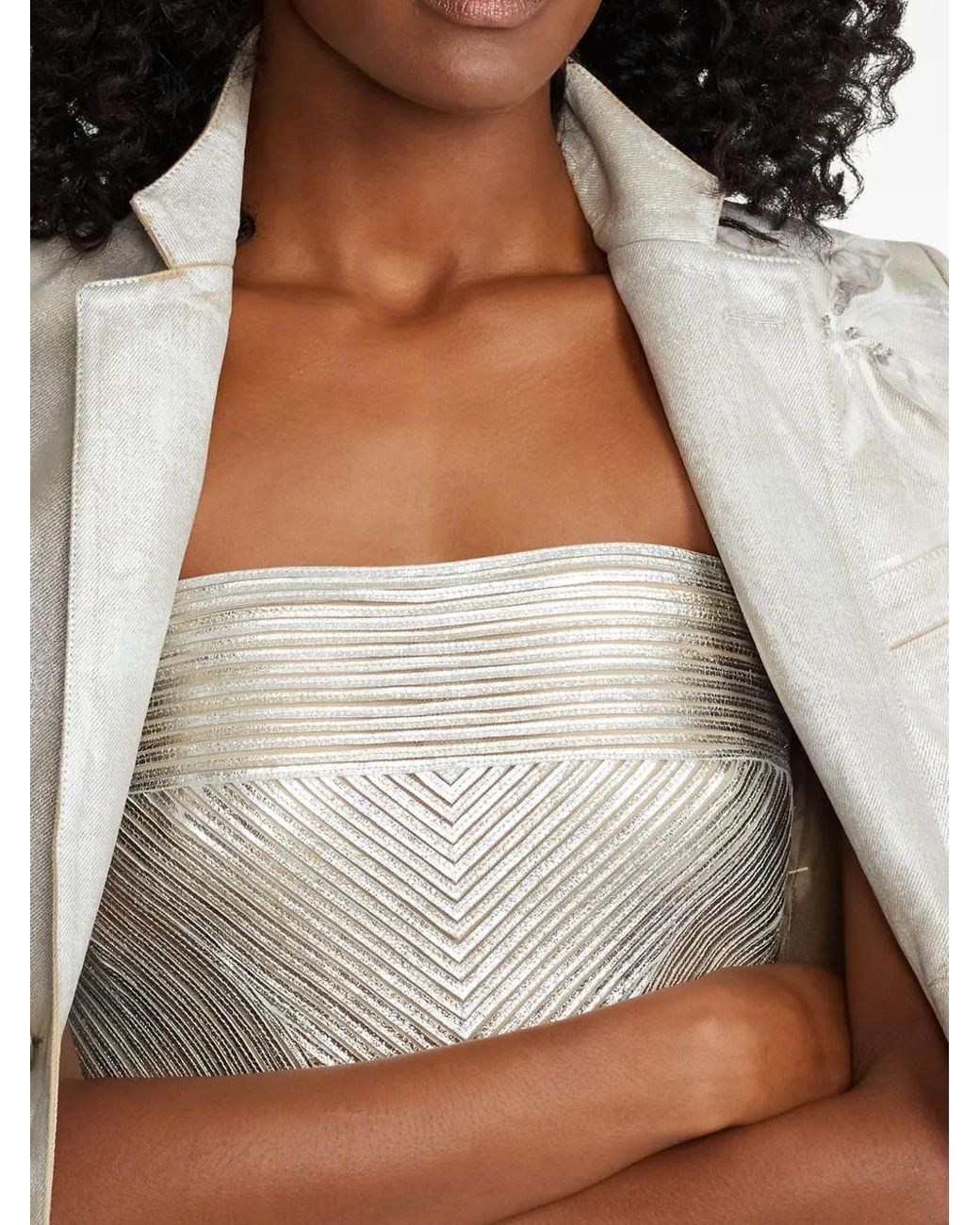 Ralph Lauren Multicolor Striped Strapless Top