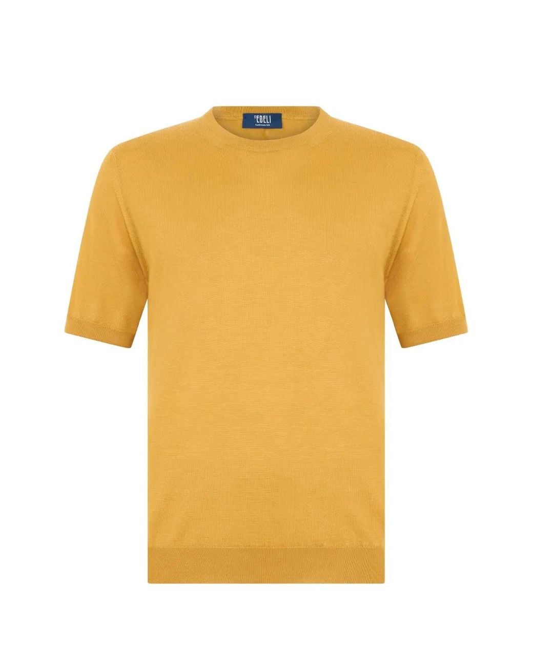 Fedeli Yellow Crew-Neck T-Shirt for men