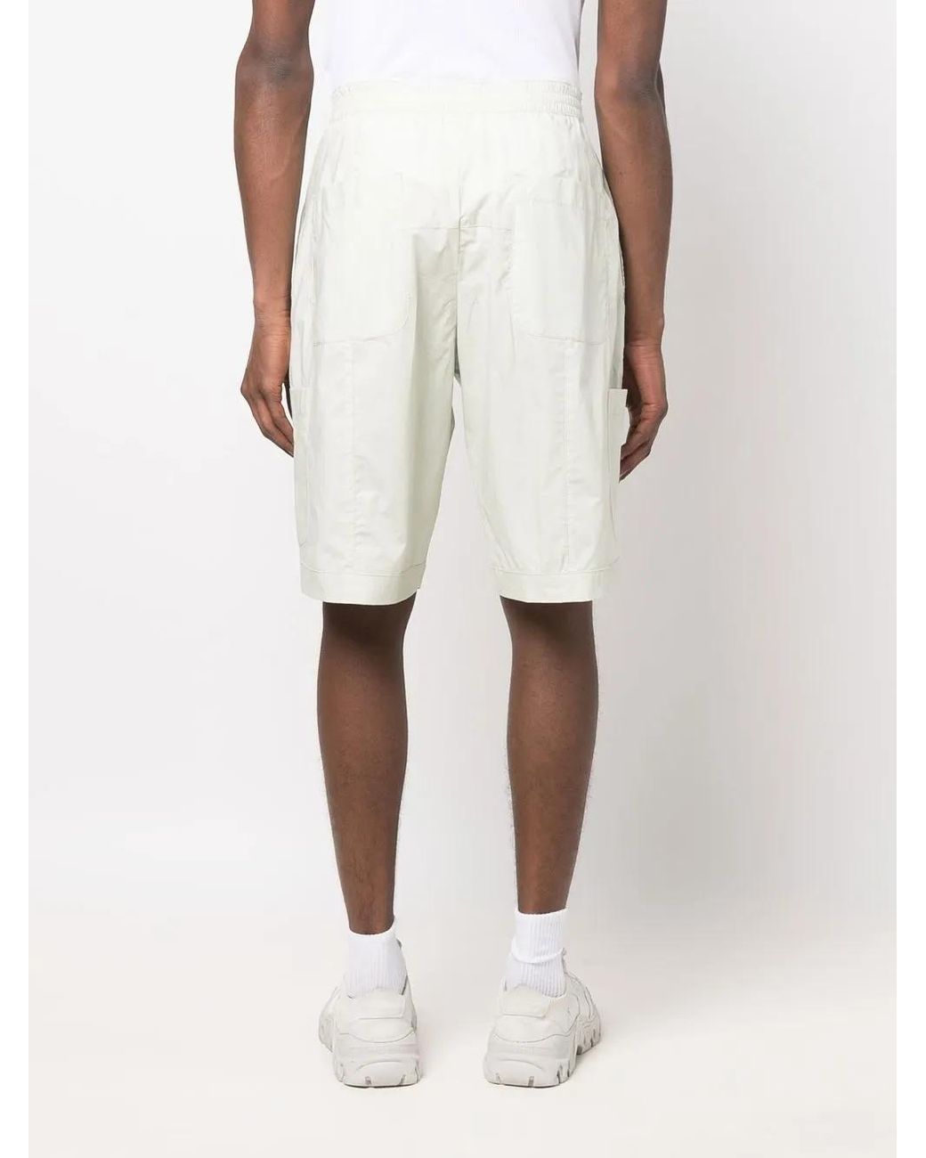 Ambush White Elasticated-Waist Cotton Bermuda Shorts for men
