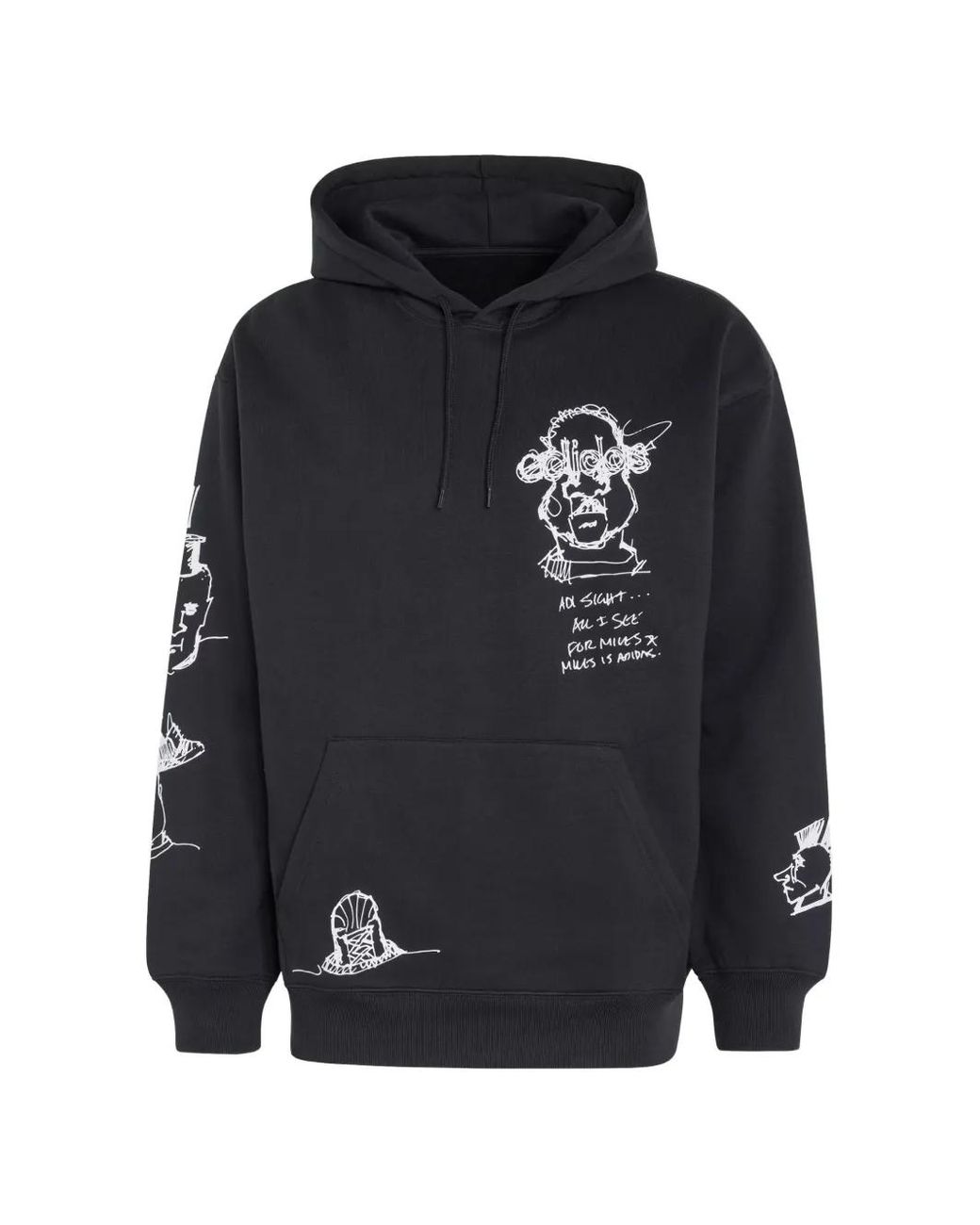 Adidas Black Peter Moore Graphic-Print Hoodie for men