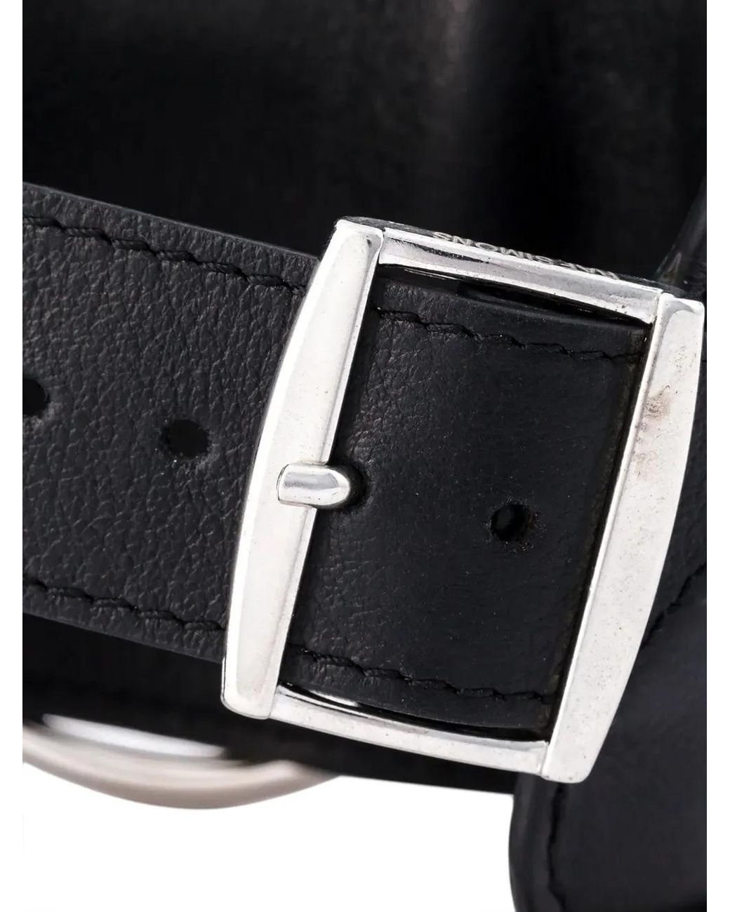 Raf Simons Blue Bracelet En Cuir À Détails De Zips