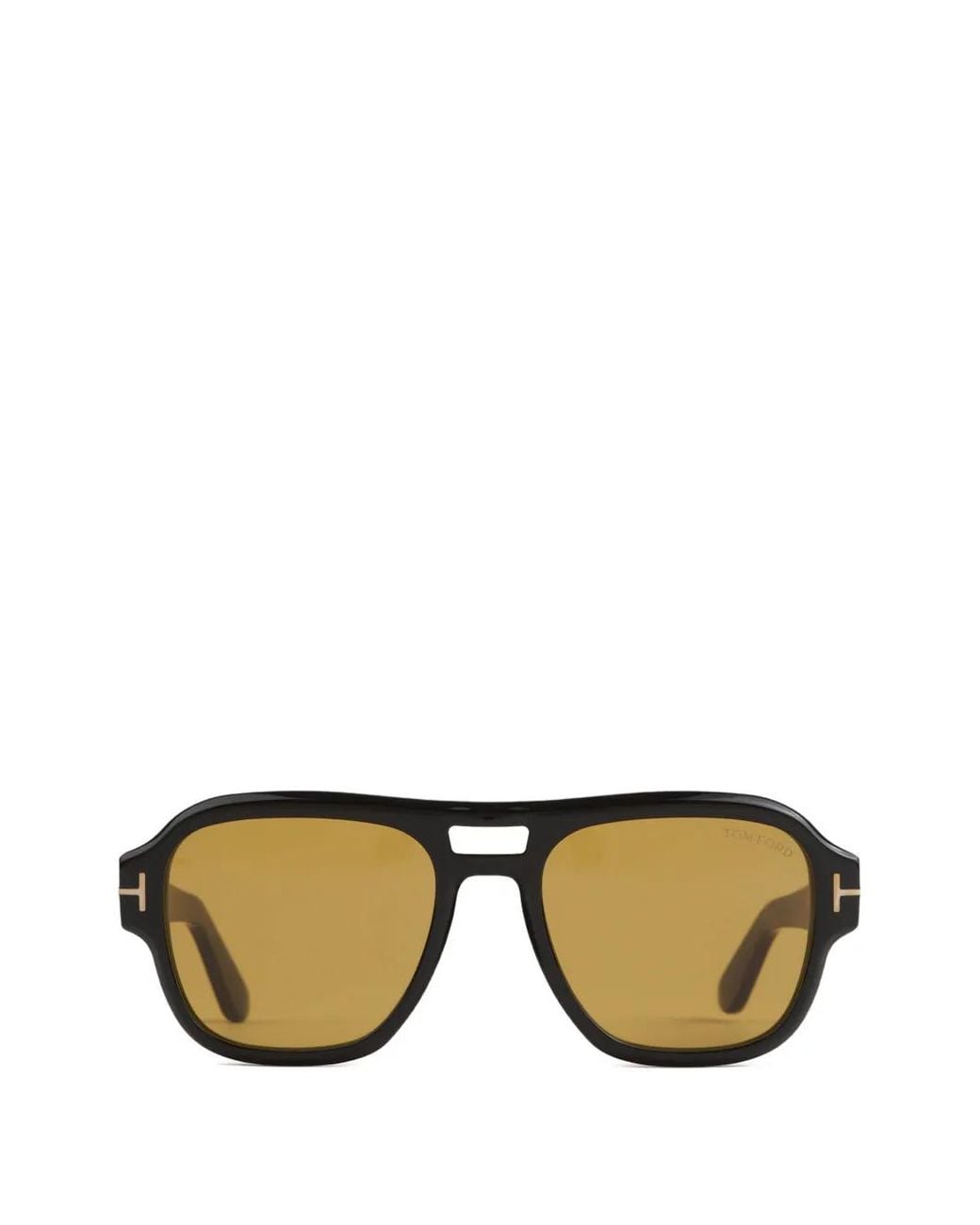Tom Ford Black T-Logo Pilot-Frame Sunglasses