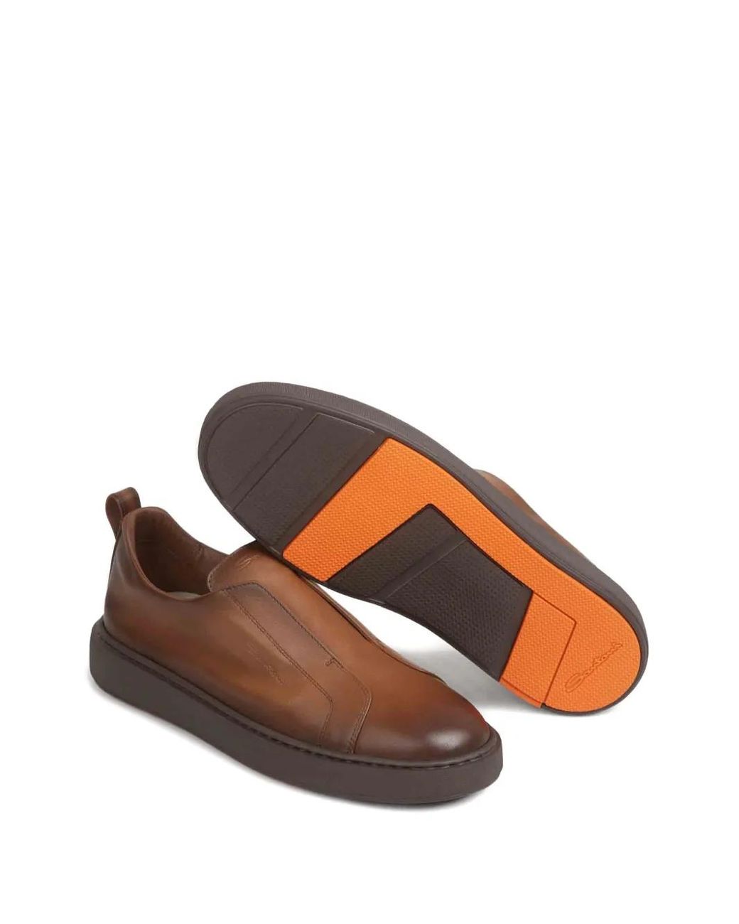 Santoni Sneakers Mit Lasche in Brown für Herren