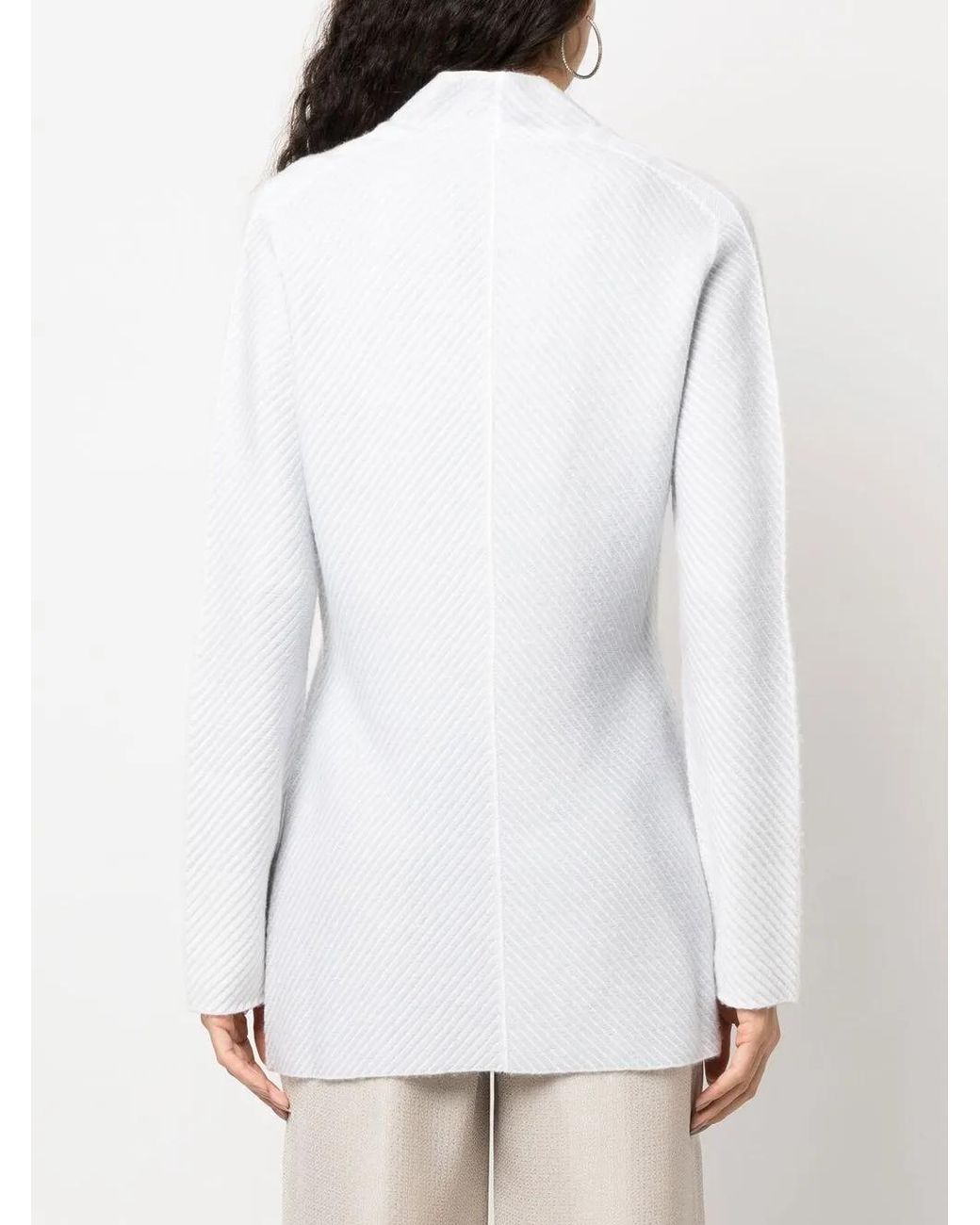 Giorgio Armani White Three Button Cardigan