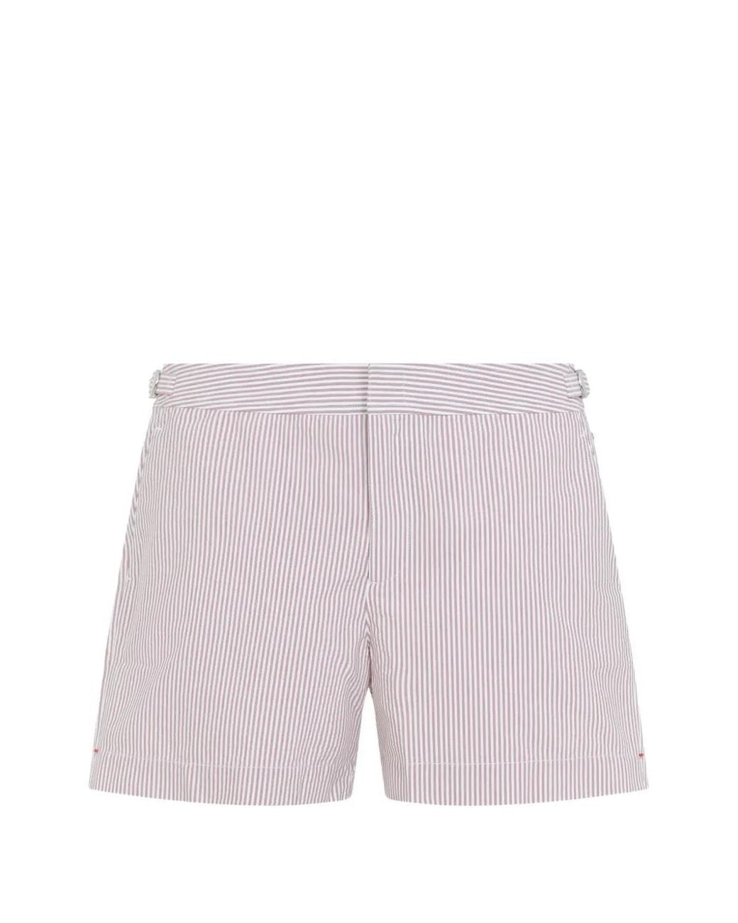 Orlebar Brown Purple Short De Bain Bulldog En Seersucker for men