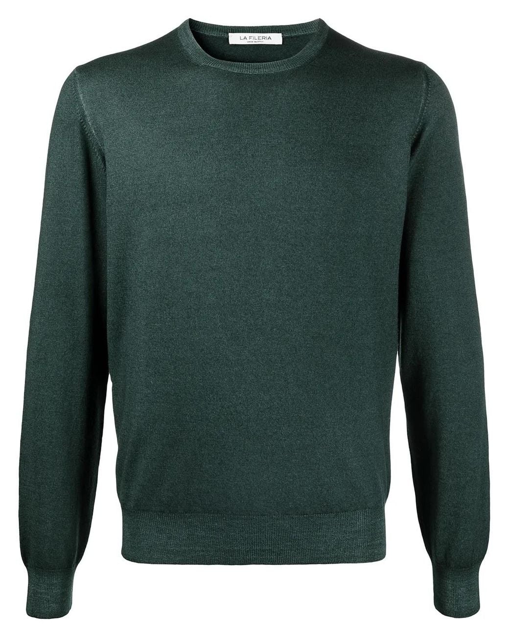 Fileria Green Crew-Neck Jumper for men