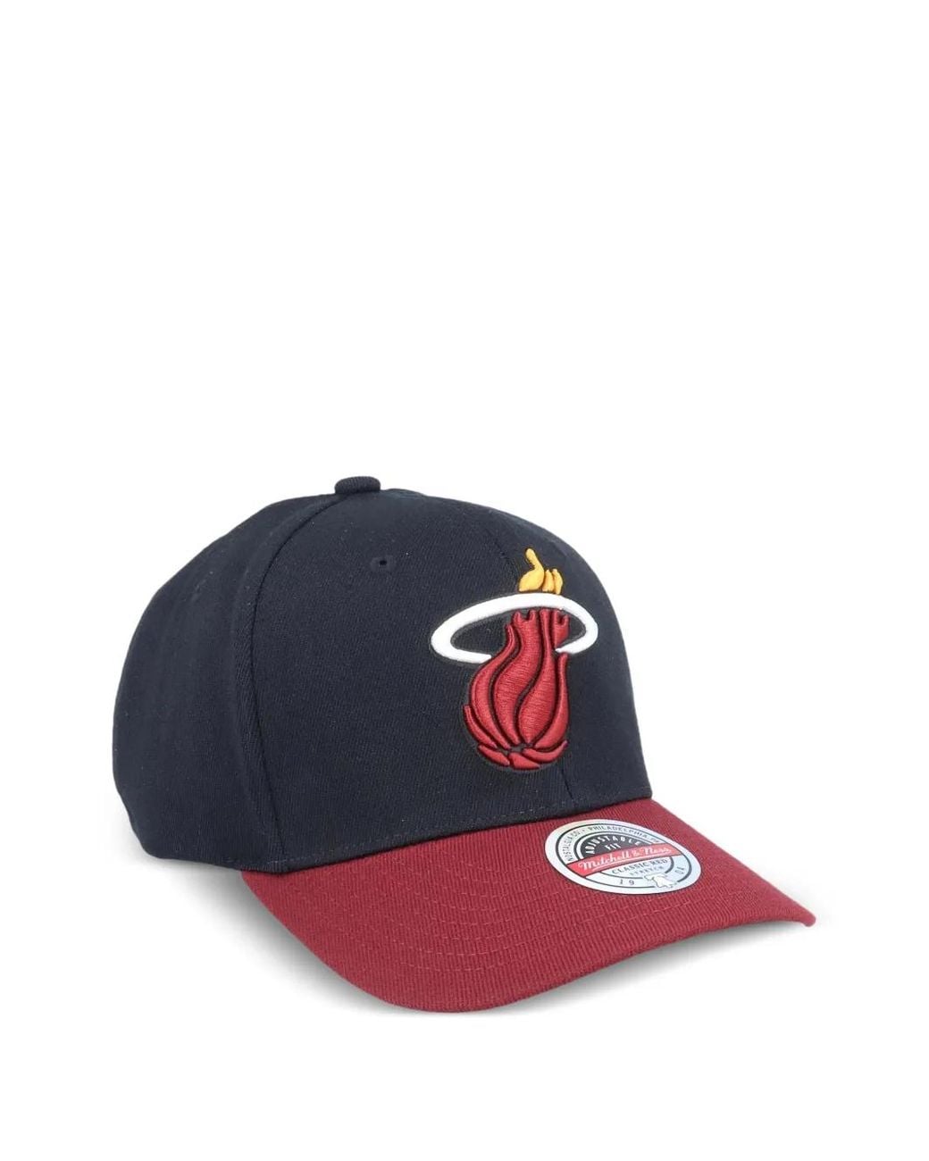 Mitchell & Ness Blue Miami Heat Two-Tone Stretch Snapback Cap for men