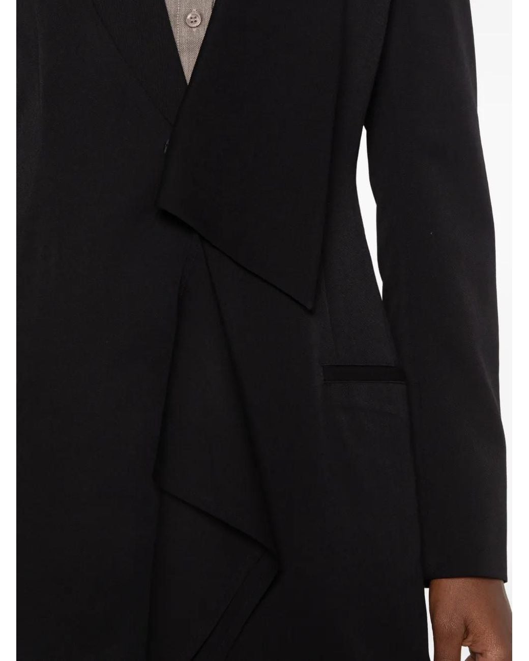 Yohji Yamamoto Black Unbalanced Asymmetric Jacket
