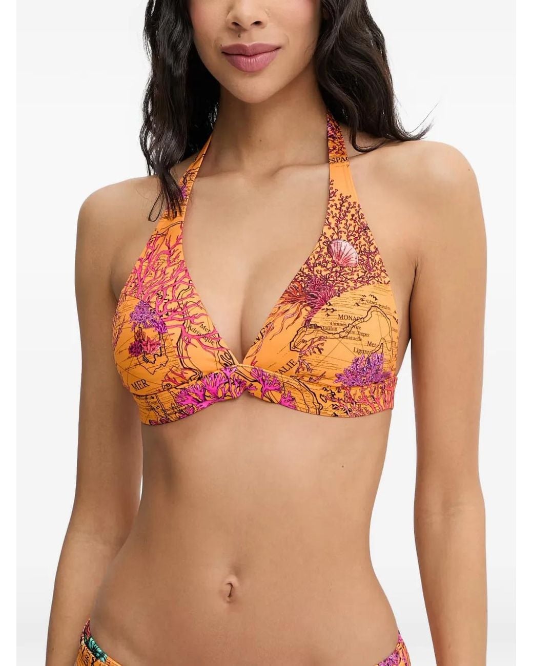 Chantelle Orange Icon Halterneck Bikini Top