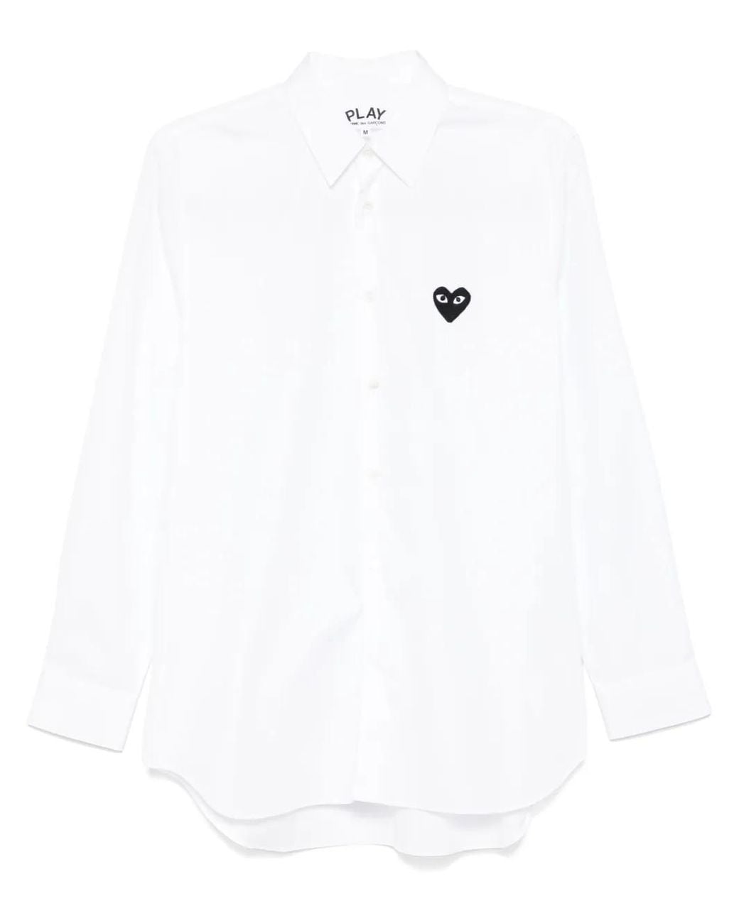 COMME DES GARÇONS PLAY Poloshirt Met Patch in het White