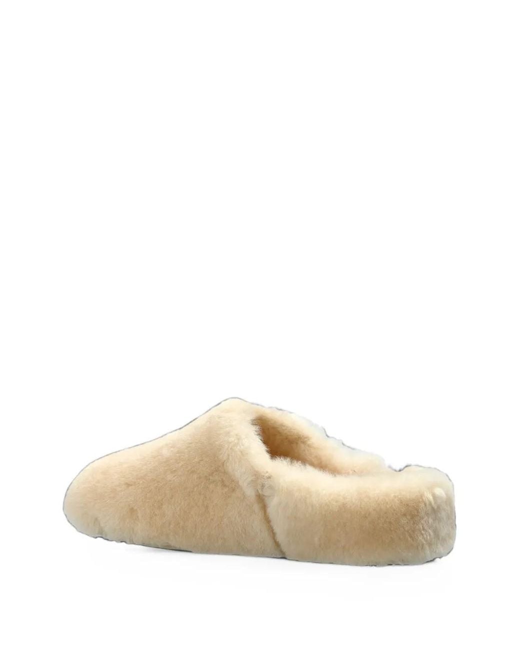 Ugg White Elea Fluffed Slip-Ons