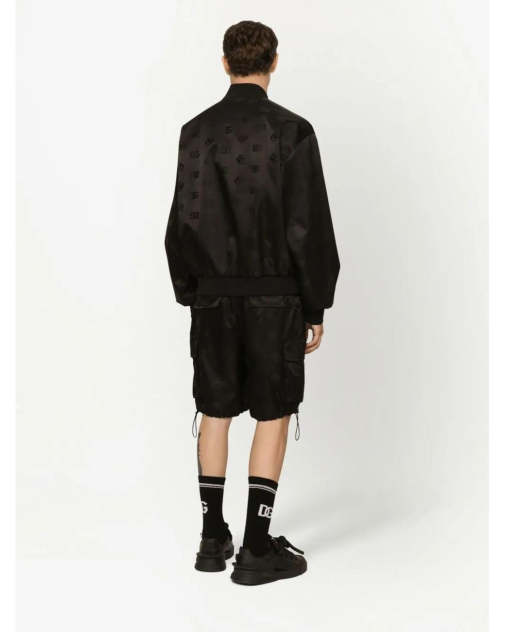 Dolce & Gabbana Black Logo-Detail Bomber Jacket for men