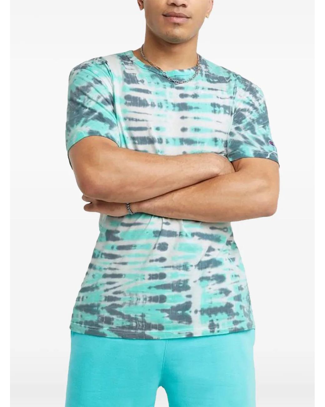 Champion Blue Tie-Dye T-Shirt for men