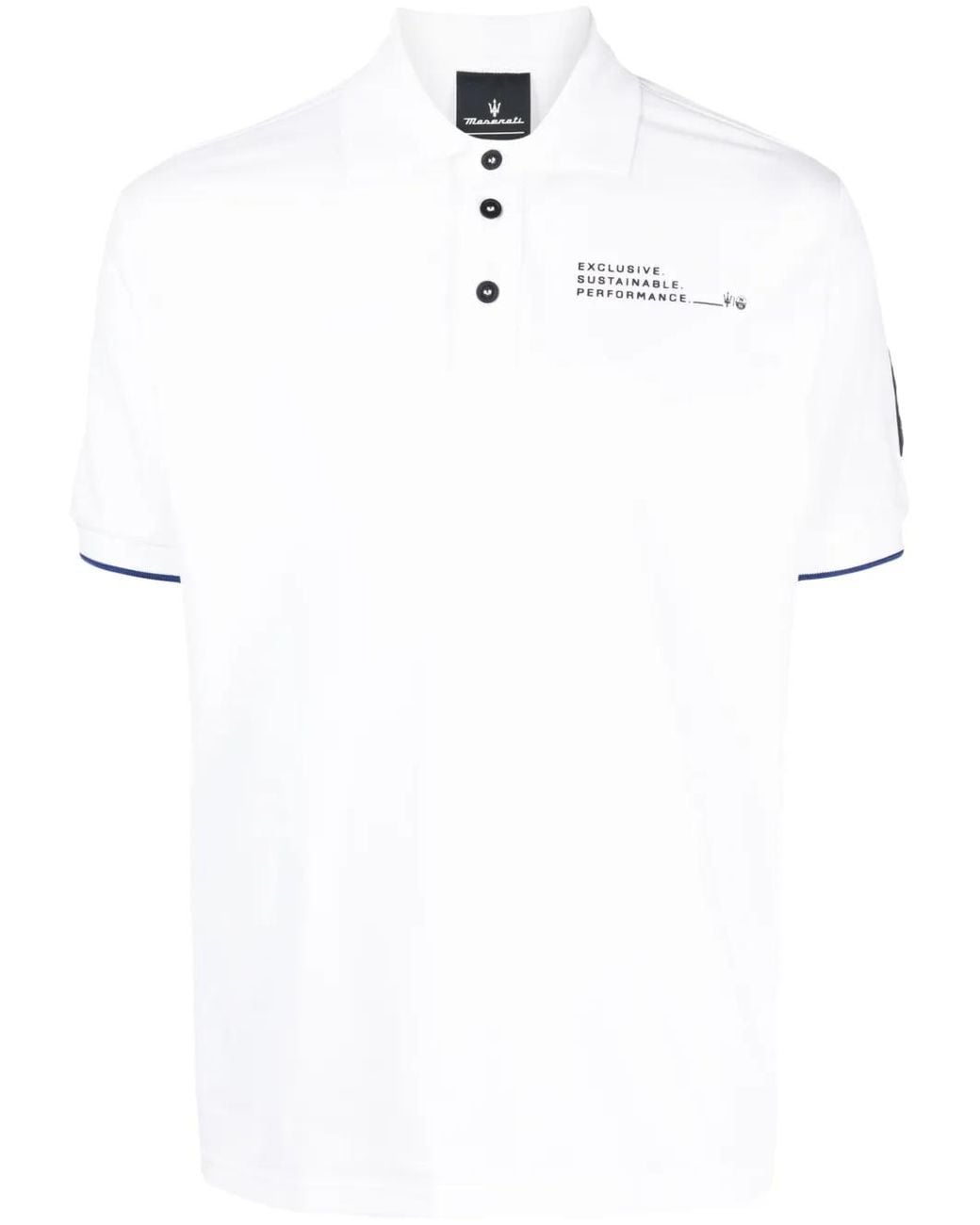 North Sails White Graphic-Print Cotton Polo Shirt for men