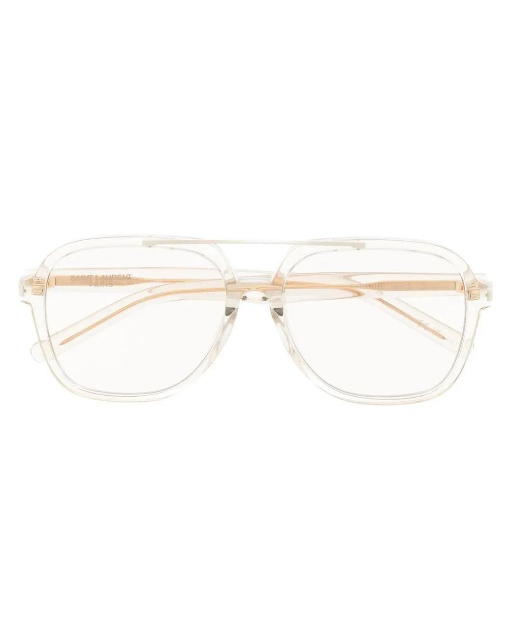 Saint Laurent Multicolor Eckige Brille Mit Logo