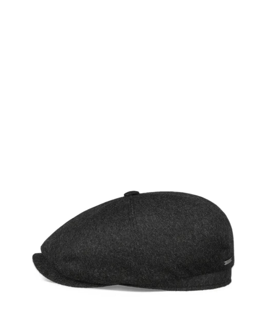 Stetson Black Button-Topped Flat Cap