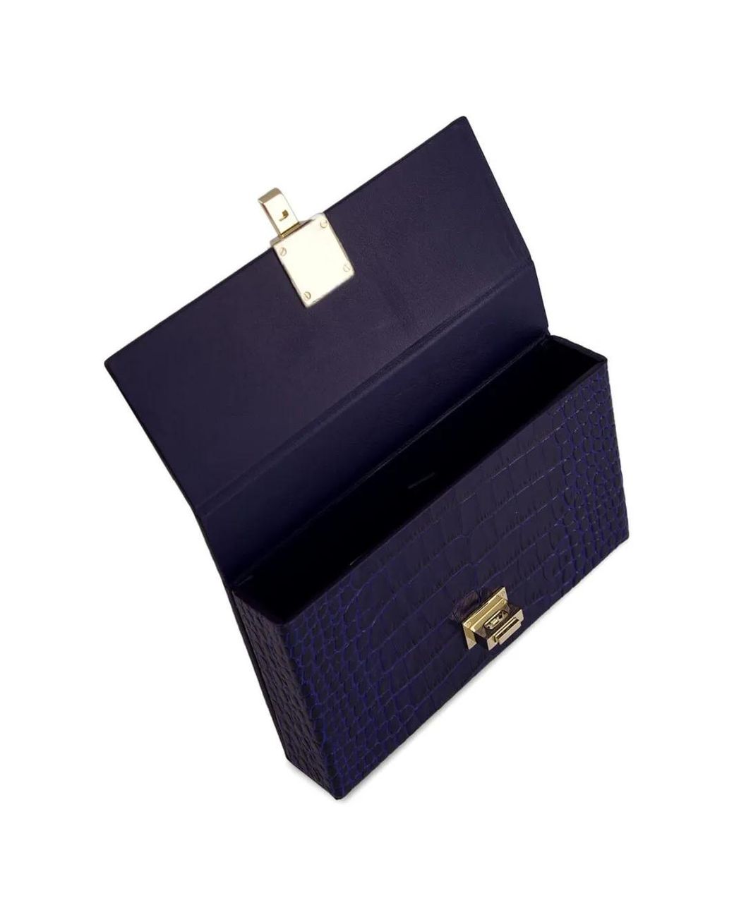 Tom Ford Blue Pochette En Cuir À Effet Peau De Crocodile