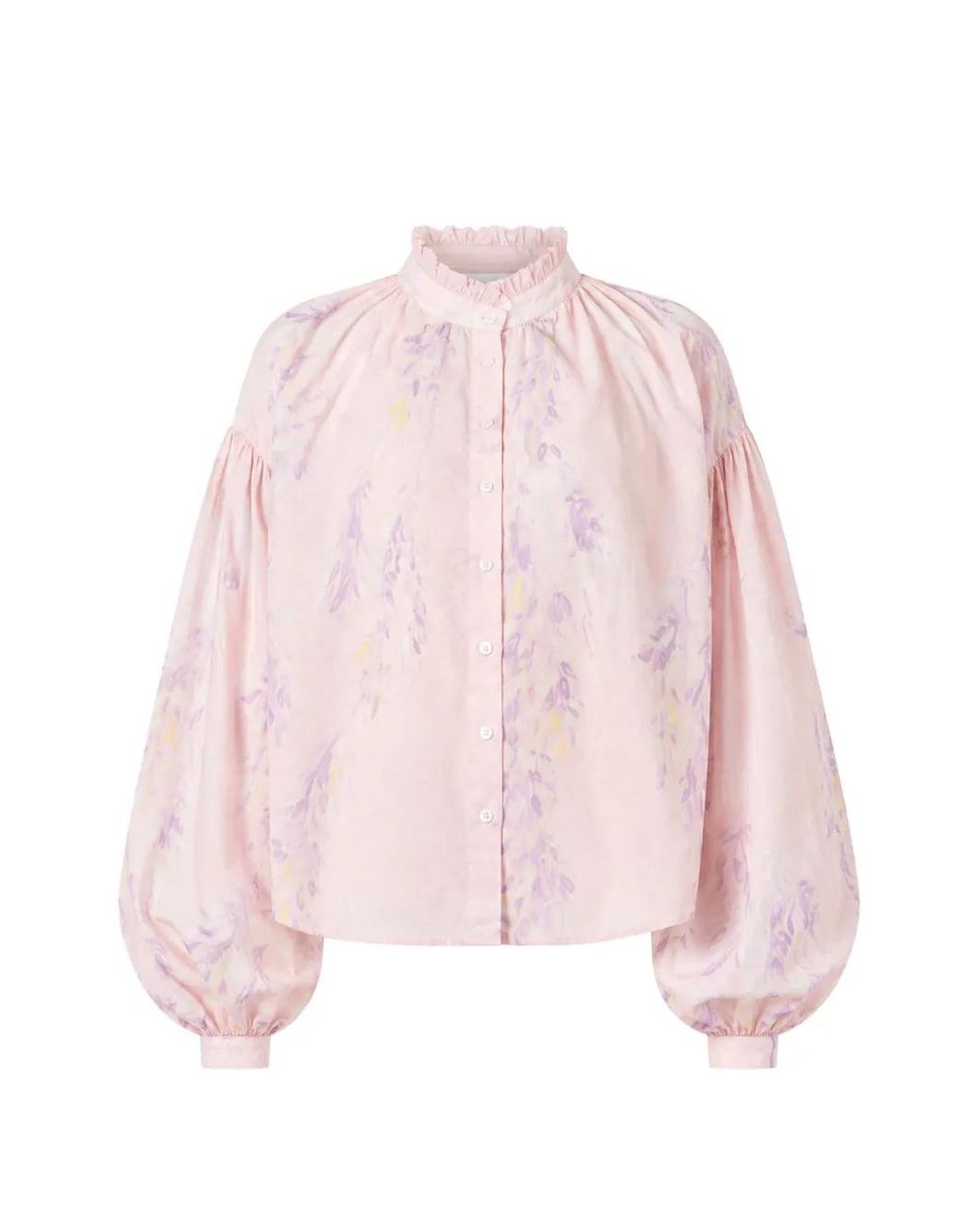 Thierry Colson Pink Chemise Slava À Fleurs