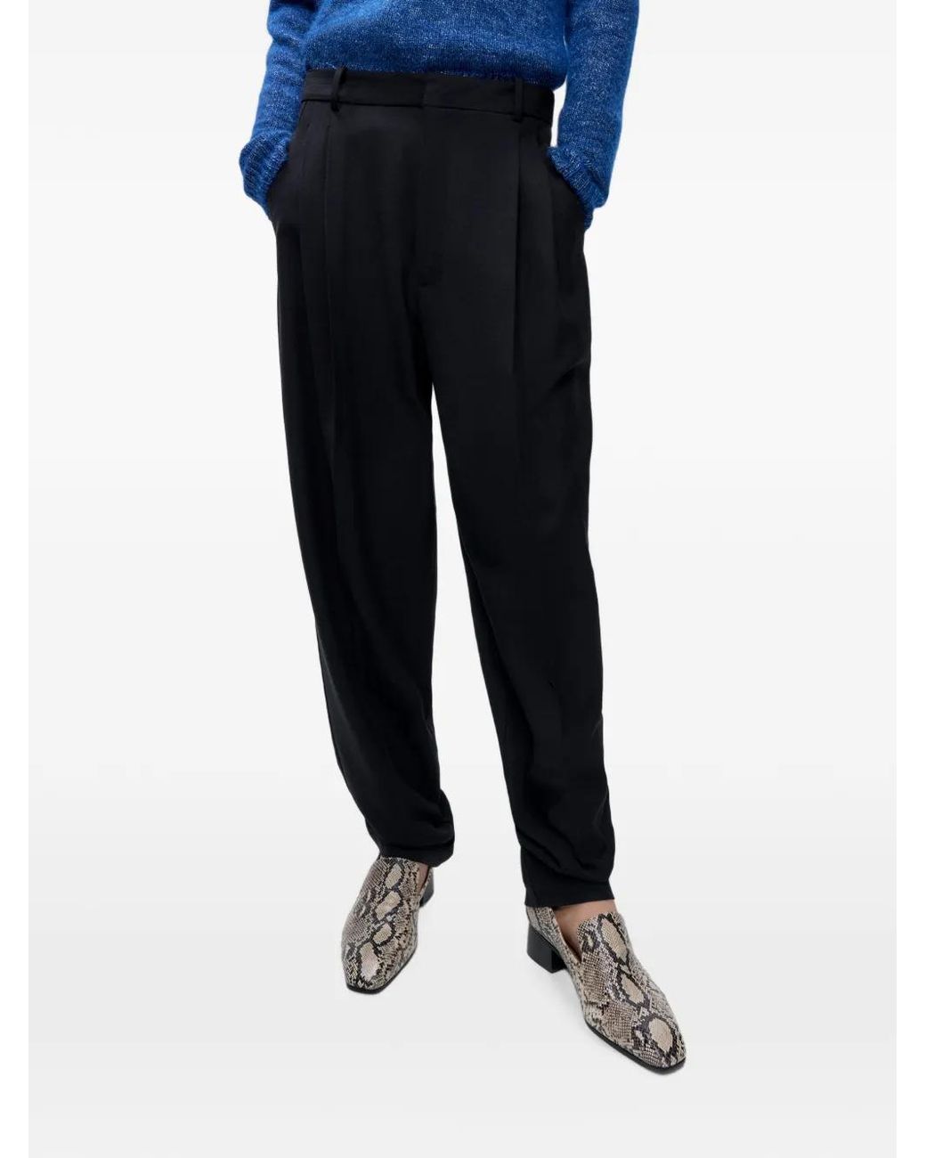 Cordera Black Pleated Trousers