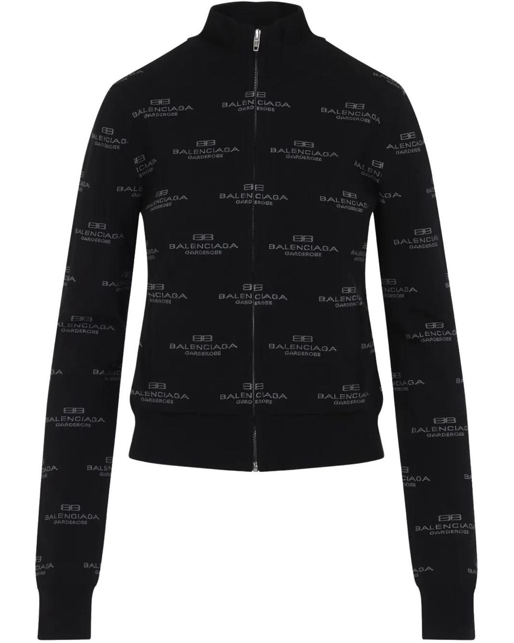 Balenciaga Black Cardigan With Logo