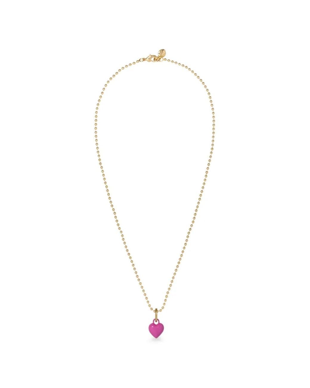 Roxanne Assoulin White Itsy Bitsy Puffy-Heart Necklace