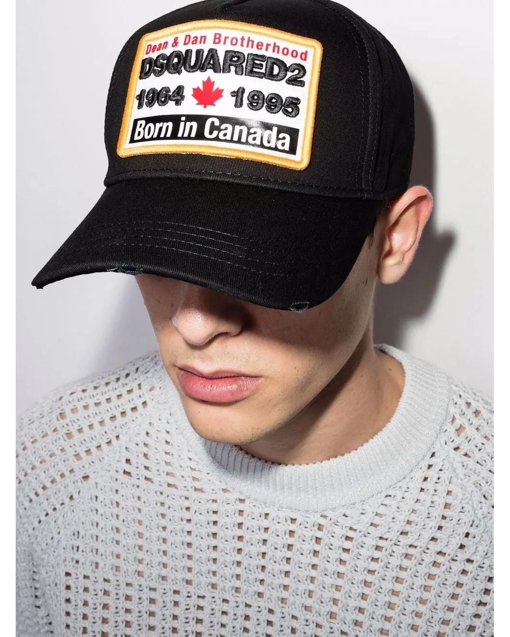 DSquared² Black Baseball Cap With Logoed Patch for men