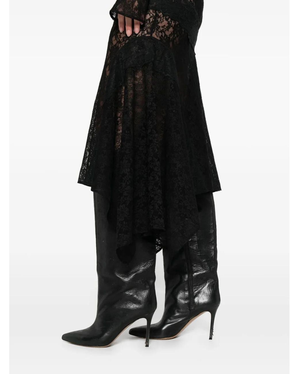 The Attico Black Lace Dress