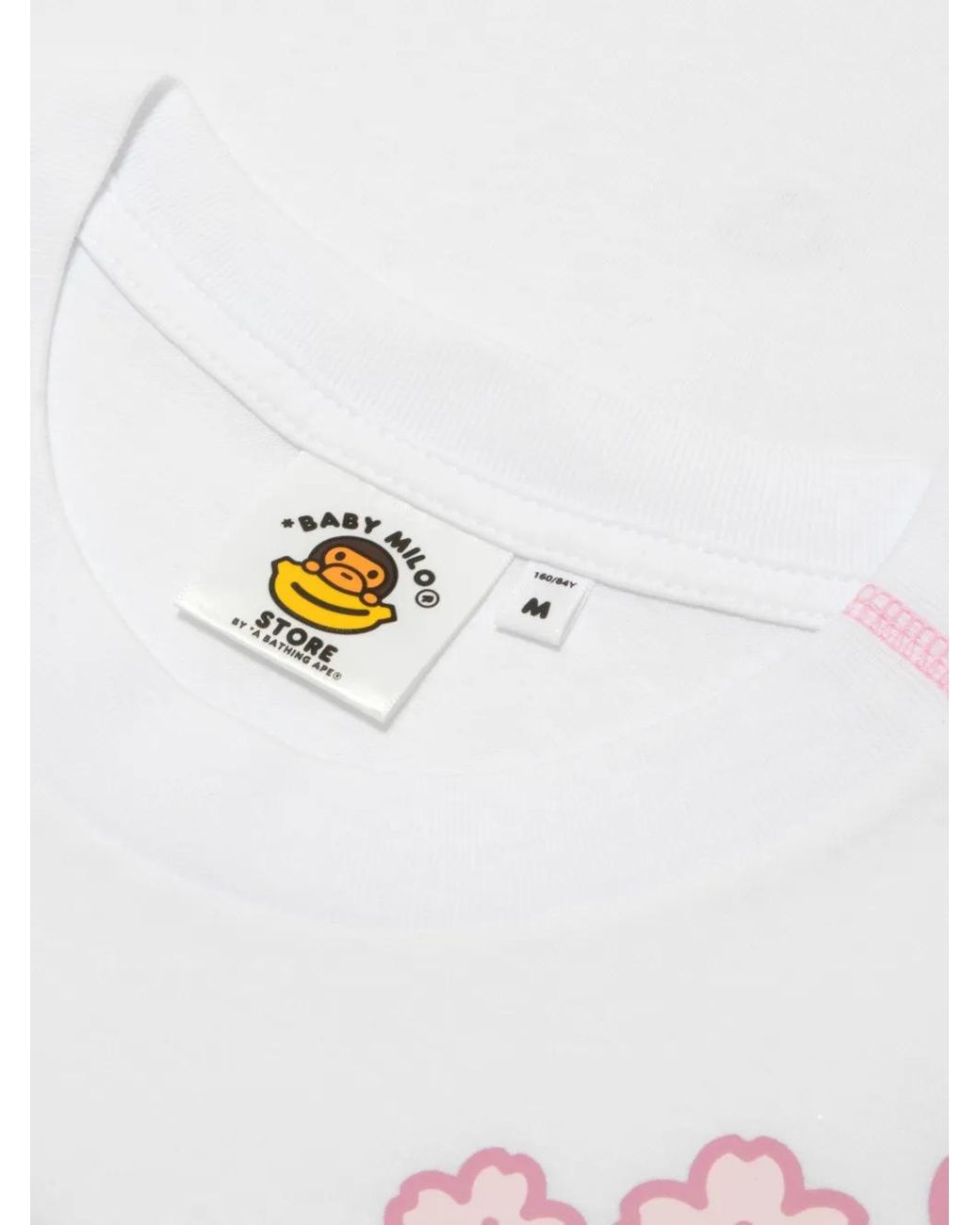 *BABY MILO® STORE BY *A BATHING APE® White Floral-Print T-Shirt