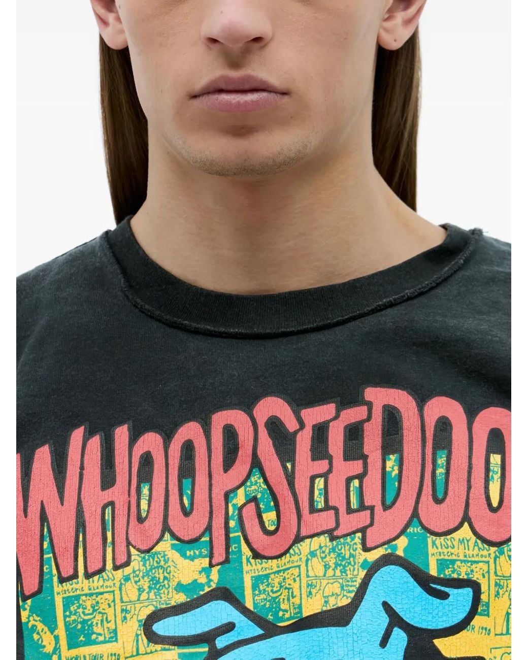 Hysteric Glamour Black Bulldog T-Shirt for men