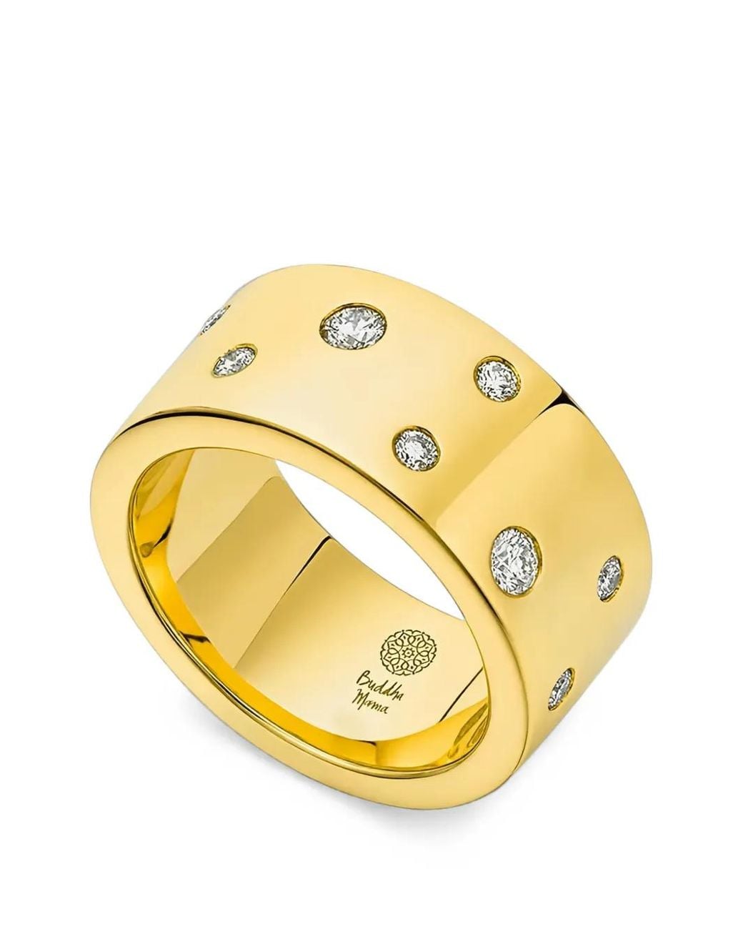 Buddha Mama Metallic Diamond Scattered Band Ring
